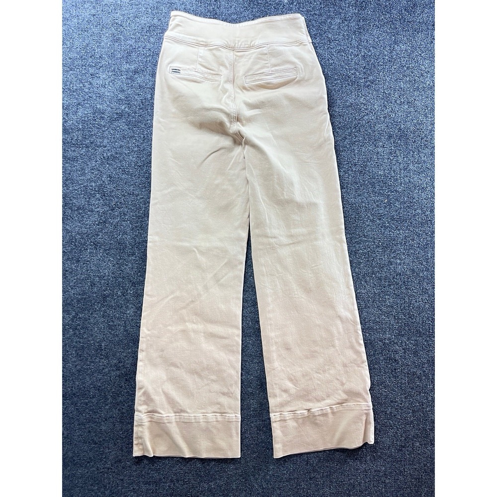 ALICE + OLIVIA Jeans Wide Leg Cargo High Rise Khaki Pants Women's Size 24 Button - Picture 10 of 11